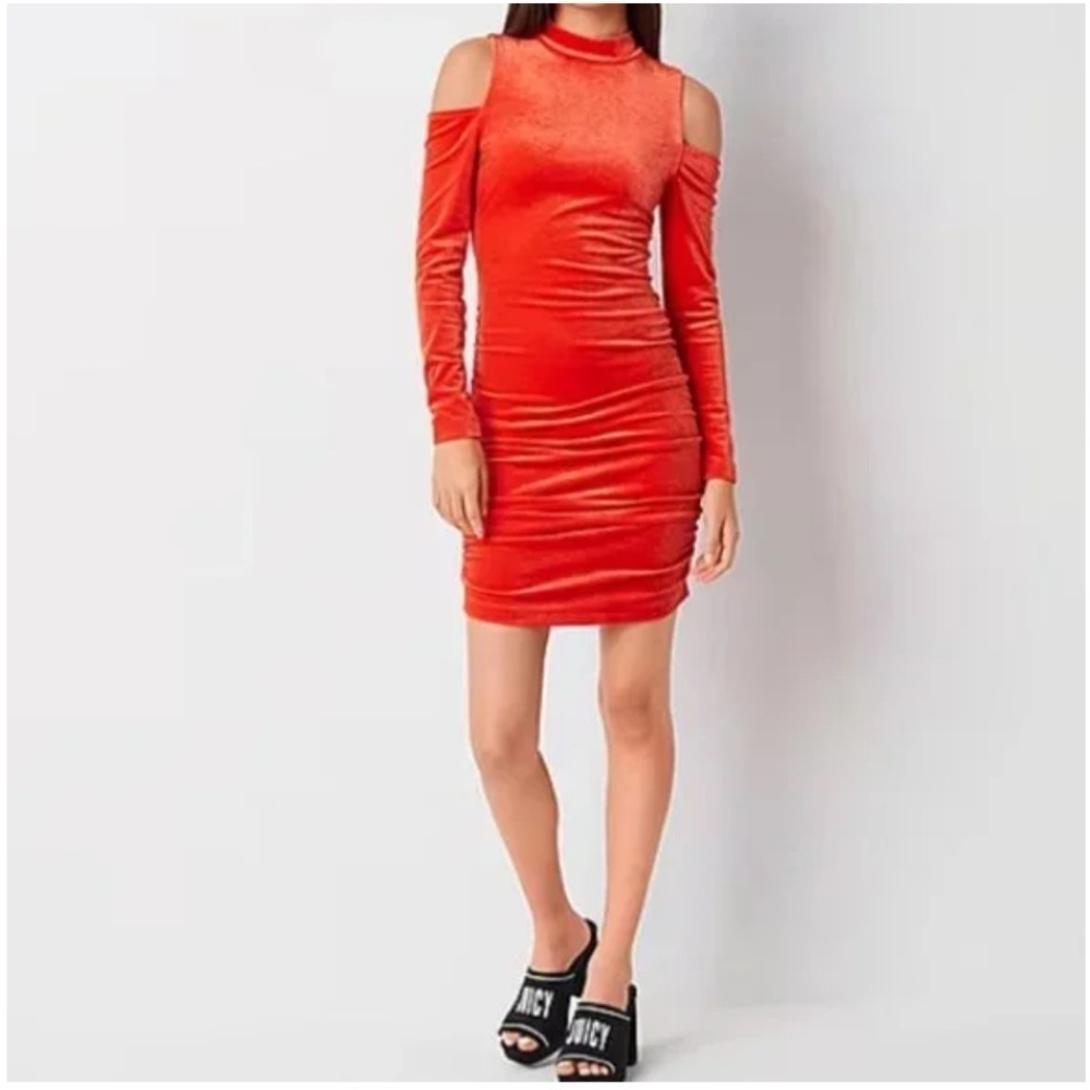Juicy Couture velvet cold shoulder Dress NWOT